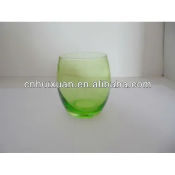 oval-shaped drinking glass cup