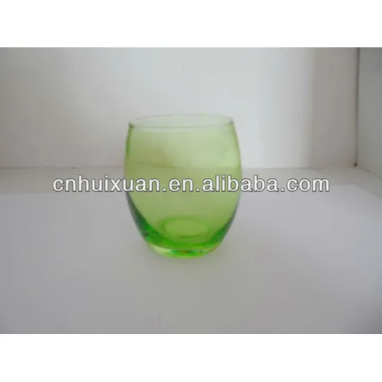 oval-shaped drinking glass cup