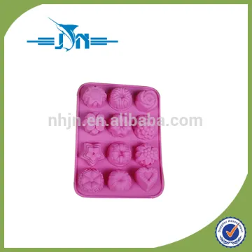12 Cavity Flowers Silicone Non Stick Cake Bread Mold Chocolate Jelly Candy Baking Mould+Free niceEshop Cable Tie