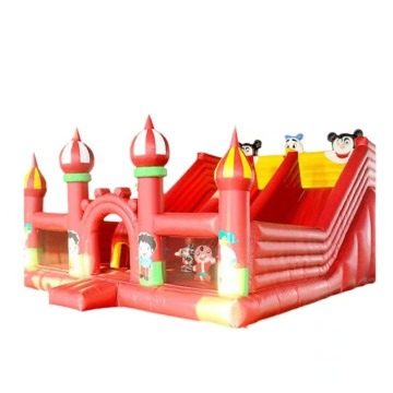Large Inflatable Rocket Castle with Trampoline and Slide for Outdoor Amusement Parks
