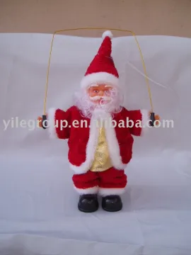 10&quot;santa jumping string/santa toys/electrical santa
