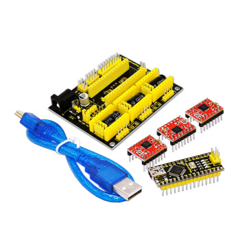 Keyestudio CNC Shield v4 with A4988 Drivers and Nano CH340 for Arduino CNC