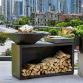 Cooking Fire Pit Corten Steel Bbq Garden Barbecue