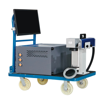 Machine de marquage laser à fibre MOPA portable pour bouteille de gaz