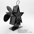 Pentagram Shaped Fireplace Fan 4 Blade Heat Powered Stove Fan Wood Burner Efficient Heat Distribution Quiet Equipment