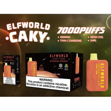 100% Original Elf Word Caky 7000 Puffs E-cigarette