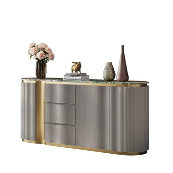 High Luxury Modern Marble Top Dining Cabinet