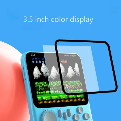 Classic Game Console: G7 3.5 Inch Retro Arcade Mini Portable Handheld Game Player - 666 in 1 Game Box, Comparable to Game Boy