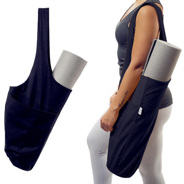Hot Selling Canvas Yoga Mat Bag with Large Capacity, Side Pocket, and Zipper Pocket