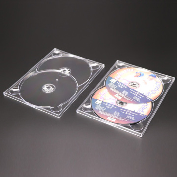 Weisheng 7mm Double 2-DVD Trays PS Material packing DVD CD digi tray storage digitray