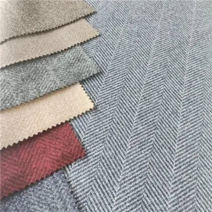 Herringbone Knit Fabric Tweed Polyester Wool for Men's Coat Pant Suit China Design