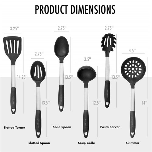 Food Grade 6pcs Silicone Utensils Kitchenware