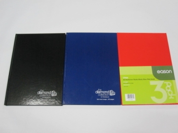 A4 3 Subject Hardcover Hardbound Notebook College Ruled 160 Pages 