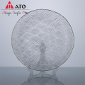 Customized glass plates with patterns wedding packed fruits