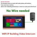 Wireless WIFI Video Door Phone Doorbell IP Apartments Intercom Kits System 1080P AHD Outdoor Cameras Phone Unlock Monitor Record