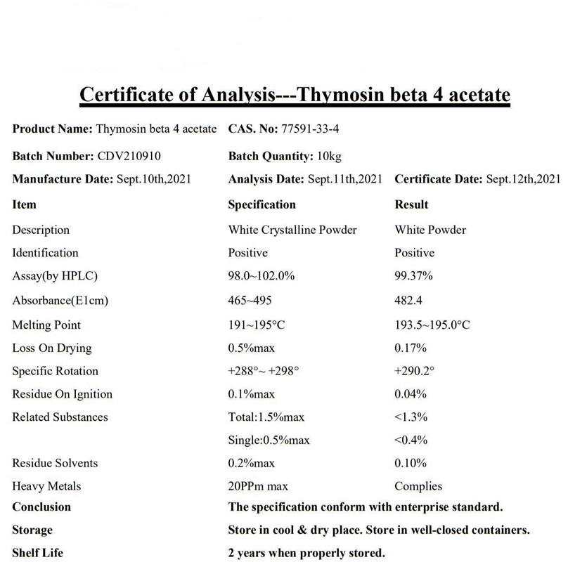 thymosin beta-4 effects