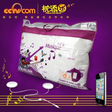sound asleep music speaker pillow with polyester cover for iphone & ipad