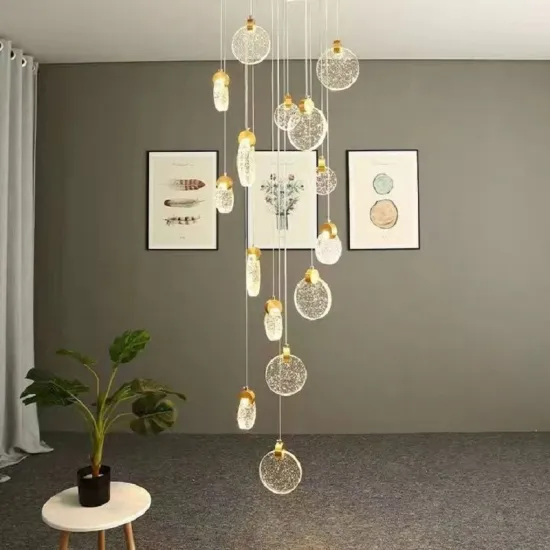 Chinese Style Light Luxury Villa: Modern American Fashion Dining Room with Nordic Chandelier