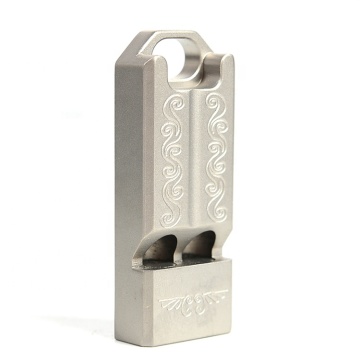 High Quality Titanium Survival Double-Barrel Whistle with Gift Box