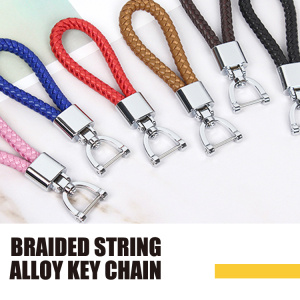 Braided string fashion key chain