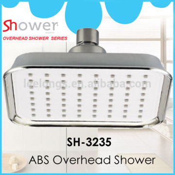 Leelongs ABS Chrome Square 6inch Wall fixed Shower Head