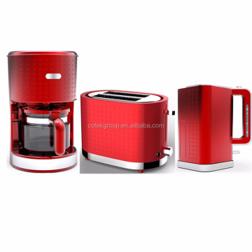 Set di elettrodomestici da cucina in Europa 2017 2017: caffettiera, bollitore elettrico e tostapane a 2 slitti