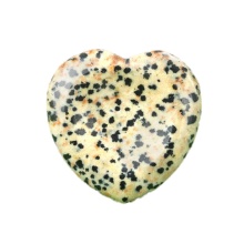 Dalmation Jasper Handmade Craved 40MM Love Heart Thumb Worry Stone for Anxiety Stress Relief Meditation