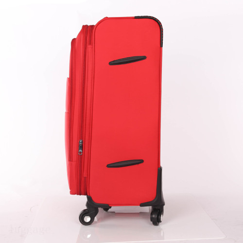 PU leather spinner wheels trolley luggage