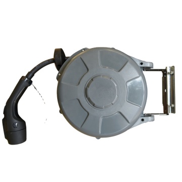 Retractable Reel Cable with Type 2 Plug, 5m for EV Charger Station - Outdoor Use