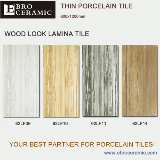 Ebro factory big size wood look thin lamina tile porcelain for project construction 600x1200mm 900x1800mm