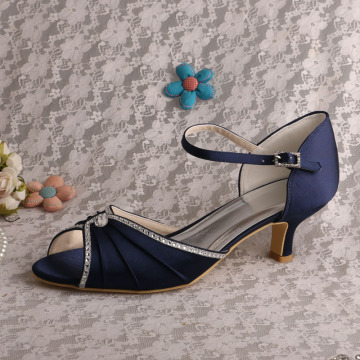 Navy Blue Evening Sandals Mary Jane