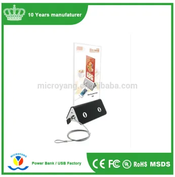CE FCC RoHS Table Stand Menu Holder Power Bank For Coffee Shop And Restaurant