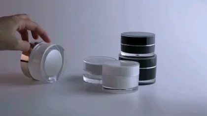 pot de creme de luxe emballage pot en plastique de soins de la peau pot de creme de haute qualite