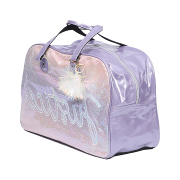Bolsa de lona multicolor de lentejuelas de baile brillante para dama y niña
