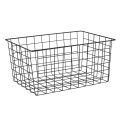 Matt Black metal wire storage basket for kitchen bathroom office