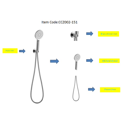 Set doccia manuale superficie cromata