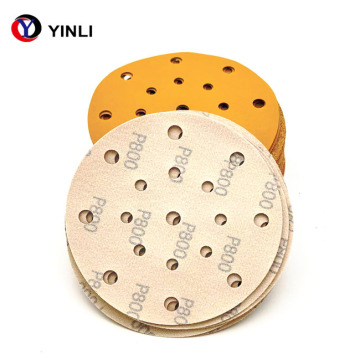 6 Inch Aluminum Oxide Sandpaper Disc 150mm Gold Abrasive Sanding