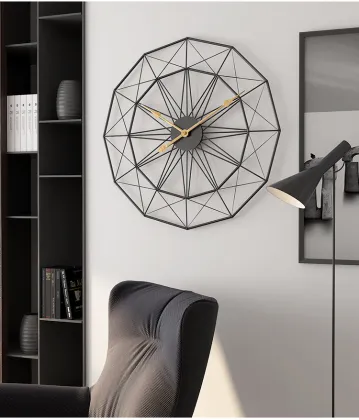 Nordic 60cm Geometric Wall Clock - Home Decor