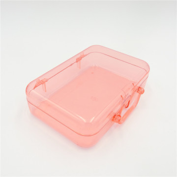 Caja de plástico transparente ABS con tapa