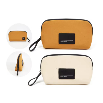 2024 New Design Canvas Shell Makeup Bag - Private Label, Large Capacity Cosmetic Bag for Travel