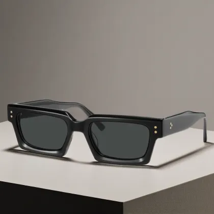 New Arrivals: Handmade Mazzucchelli Acetate Polarized Square Sunglasses - Brand Lunette
