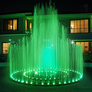 Fluxo de água suave de fonte circular externa