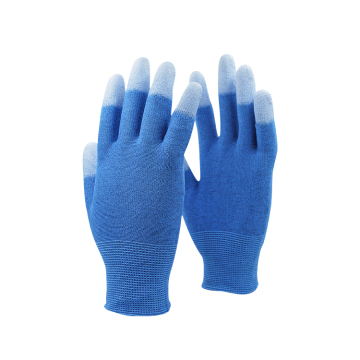 Hespax Anti-static Breathable PU Coated Cheap Labour Gloves