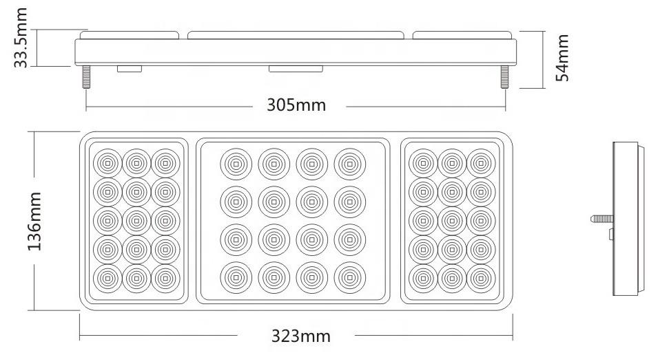 شاحنة ماء 24V 44LEDs خفيفة