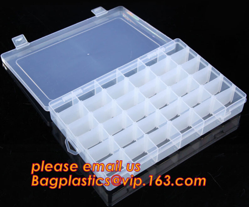 Plastic Storage Box With 15 Removable Compartments Tool Containers, plastic divided storage box for candy and nuts