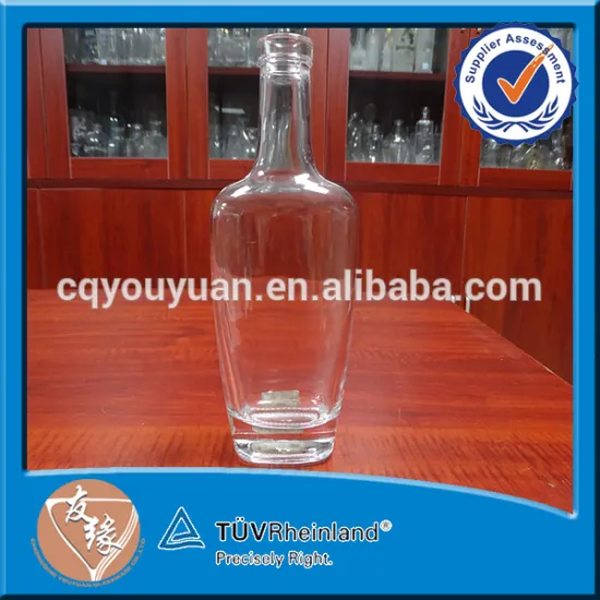 High end quality 375ml custom label empty vodka glass bottle for liquor