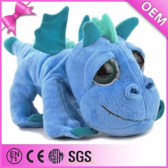 Children day cartoon gift wholesale blue dragon plush toy for sale