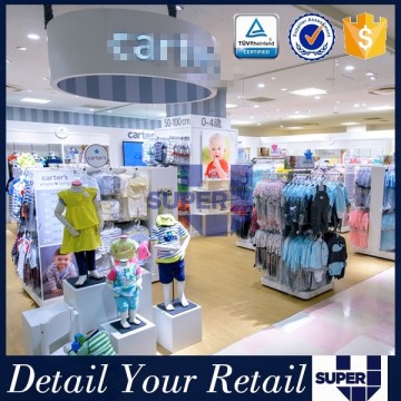 factory price baby clothes shopfitting wood display for clothes
