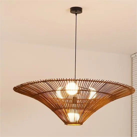Big Size Rattan Pendant Light - Bamboo Pendant Light for Home