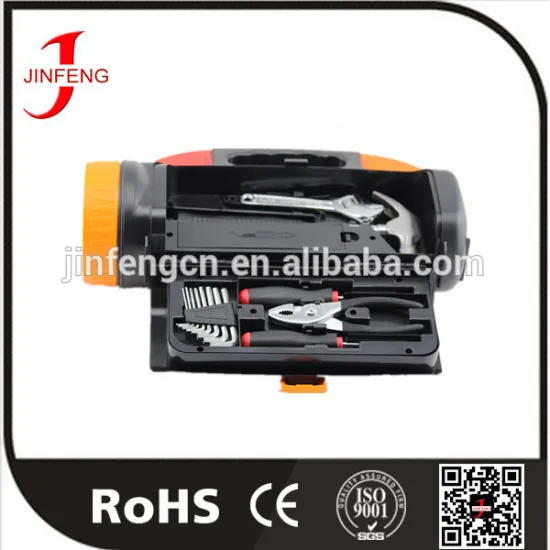 Useful competitive price ningbo oem emergency tool set with flashlight